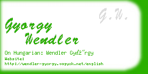 gyorgy wendler business card